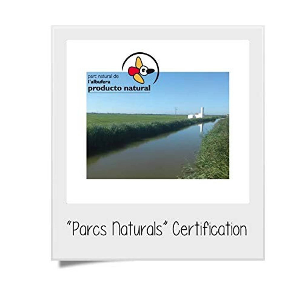 Parcs Naturals certification card with natural product logo and landscape photo