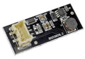 LED tail light control PCB with connector pins and electronic components
