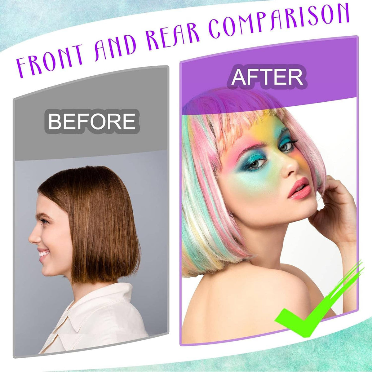 Two perforated silicone hair highlight caps with two metal pull rods