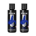 Semi-permanent hair dye bottles, Poseidon blue shade, black caps (pack of 2).