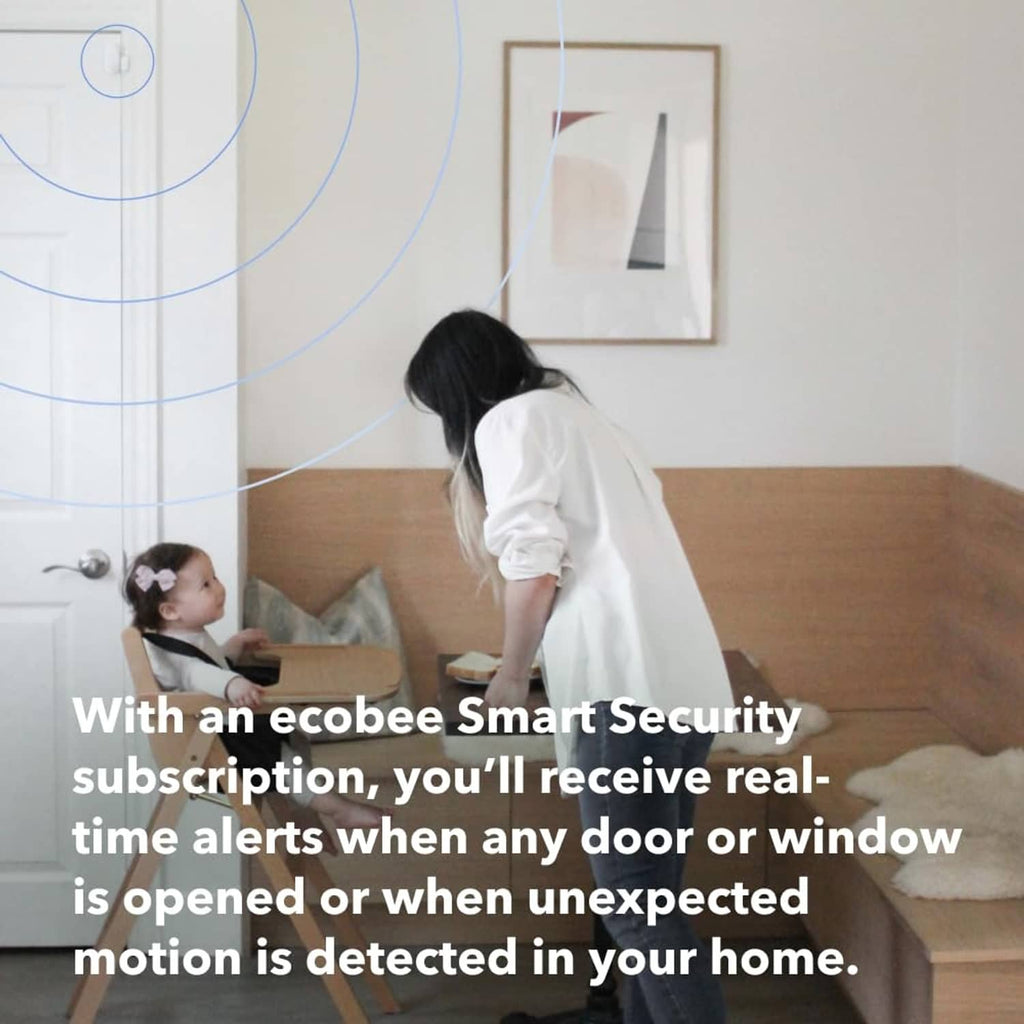 Smart home security setup with alerts on a smartphone app