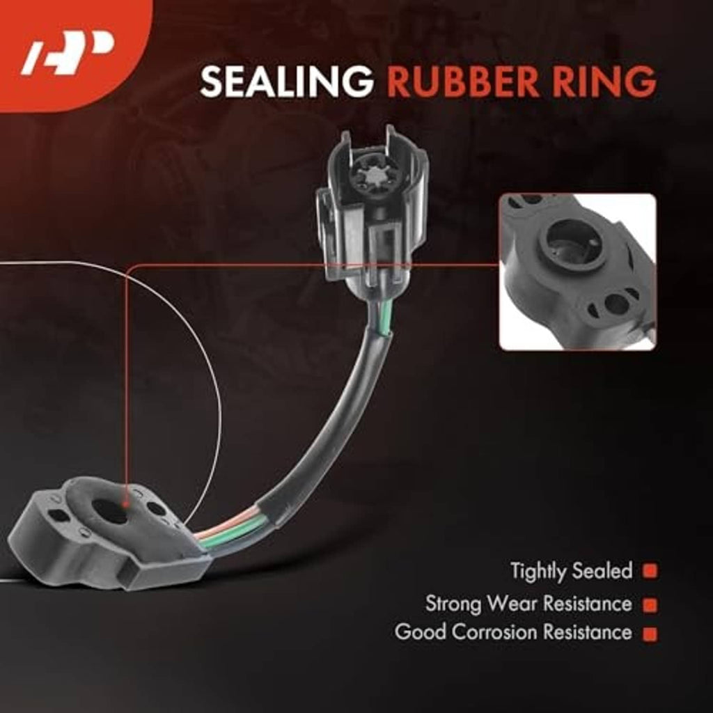 Throttle position sensor with sealing rubber ring and green-striped wire harness