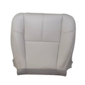 Light gray seat bottom cover replacement with vertical stitching and smooth padded panels