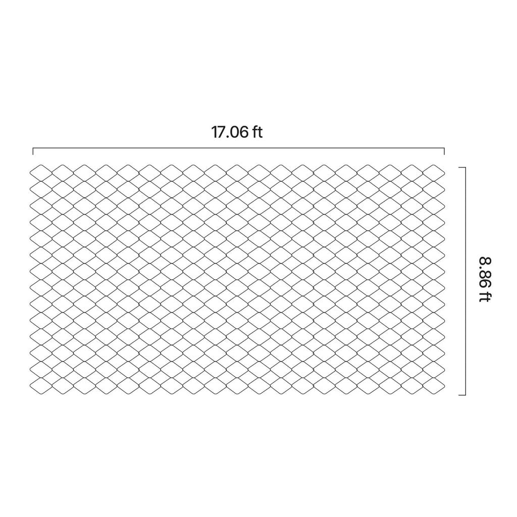 Geocell grid sheet layout with diamond mesh pattern and boundary lines.