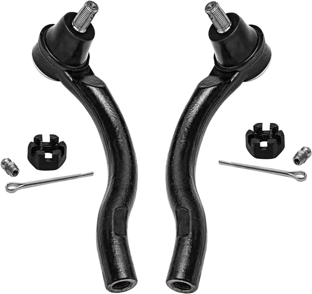 Front suspension control arms with ball joints and mounting hardware, black metal rods