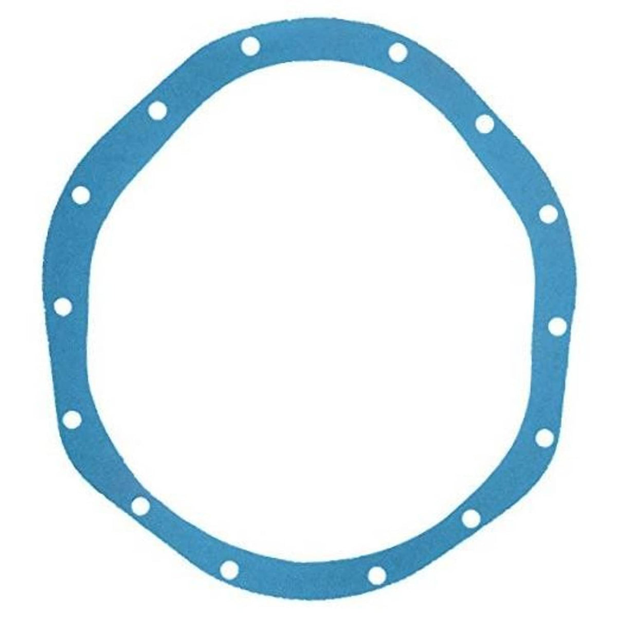 Round blue gasket with evenly spaced bolt holes around the outer edge