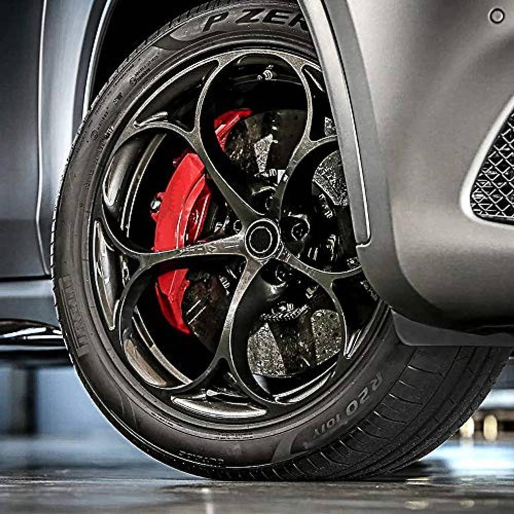 Car wheel with a tire valve stem cap installed near the rim