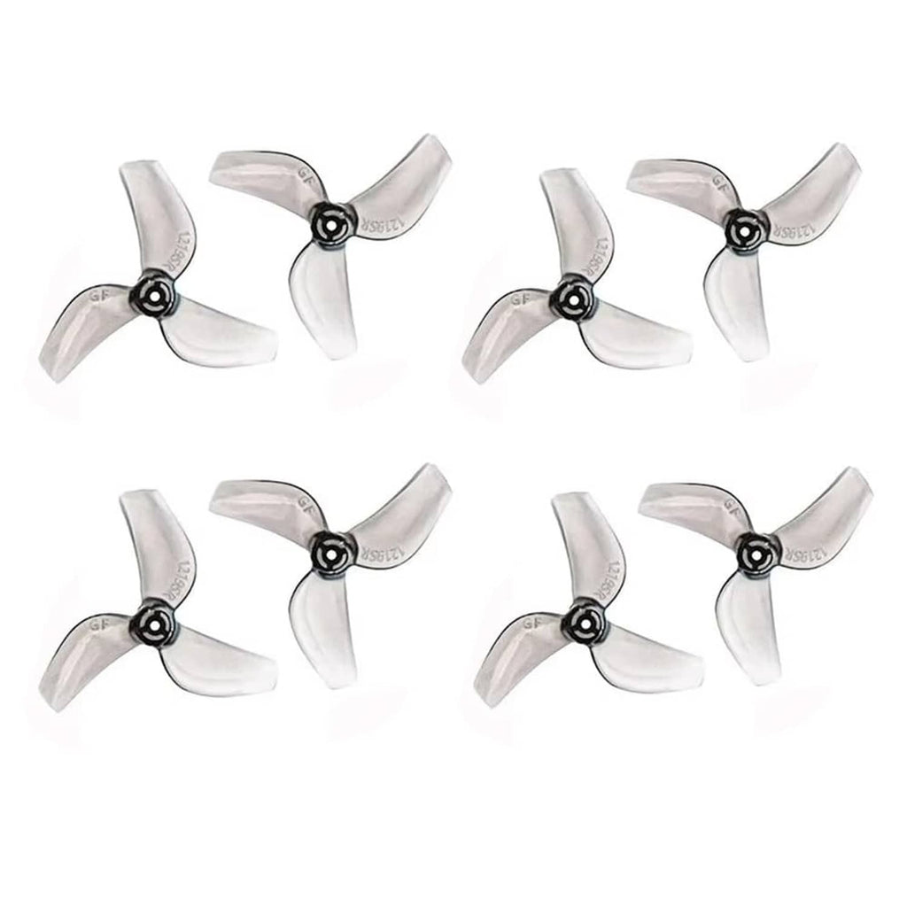 3-blade PC propellers with silver blades and black hub, 31mm