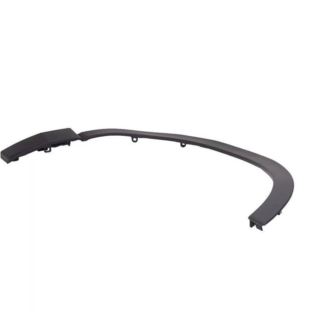 Black front fender trim bar with four mounting points and end caps