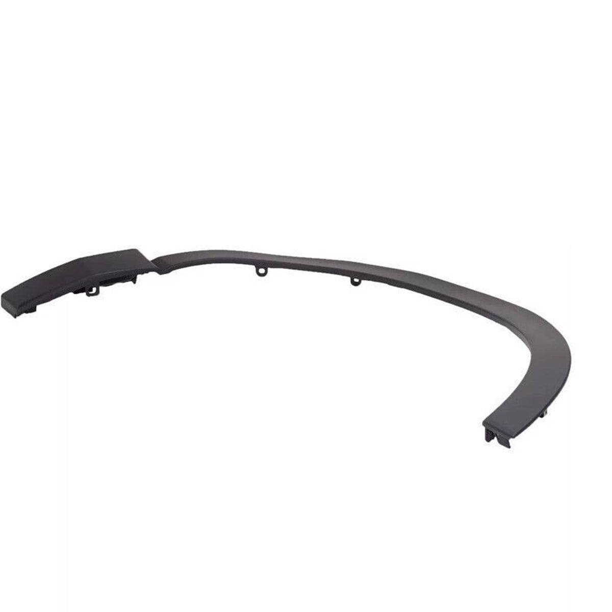Black front fender trim bar with four mounting points and end caps