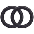 Set of 2 motorcycle inner tubes in black rubber with blue stripe and valve stems