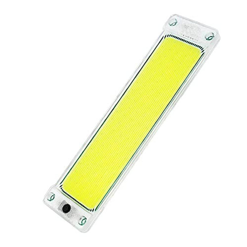 Single COB LED light bar with yellow panel and clear mounting frame, car ceiling light