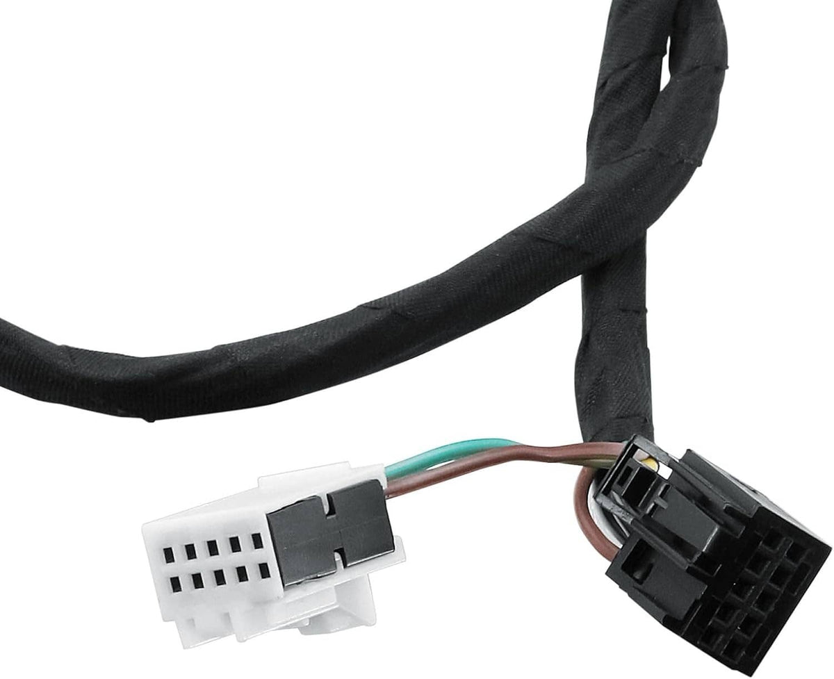 Mirror wiring harness with connector plugs and bundled wires