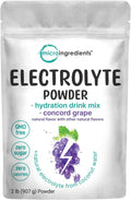 Microingredients electrolyte powder bag, hydration drink mix concord grape flavor