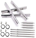 Stainless steel crossover tube and burner rod set with brackets and black igniter wires
