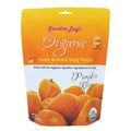 Organic oven-baked dog treat bag with pumpkin recipe and Grandma Lucy's branding