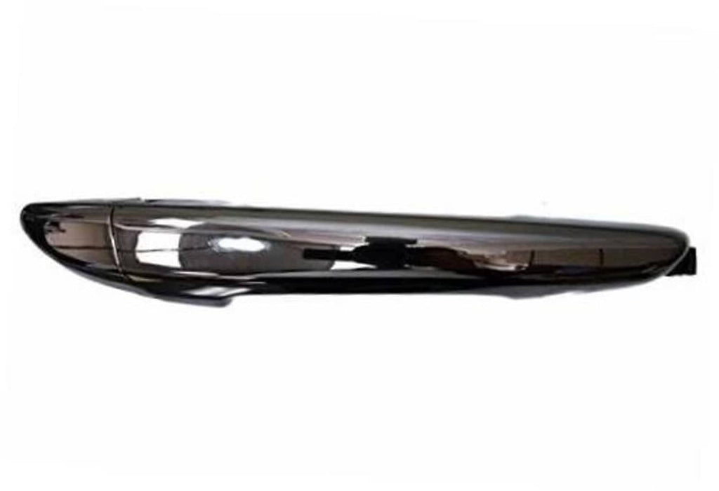 Chrome exterior door handle with dark black base, front right fitment