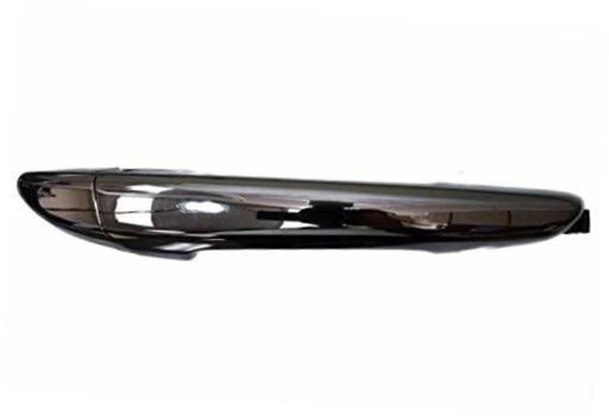 Chrome exterior door handle with dark black base, front right fitment