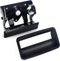 Black tailgate handle latch and bezel assembly with mounting springs and screws