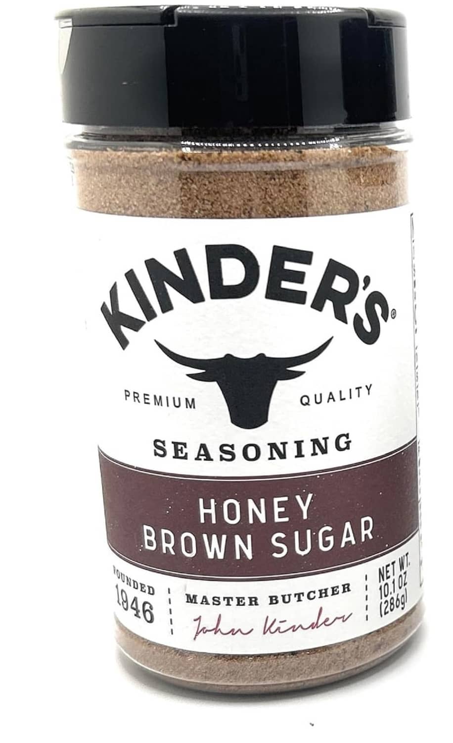 Kinder's Honey Brown Sugar seasoning bottle, 1 oz, label view
