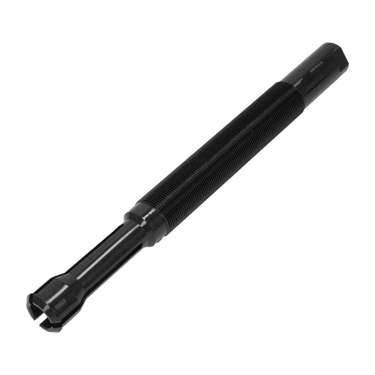 Black threaded puller screw rod with end drive and tapered tip