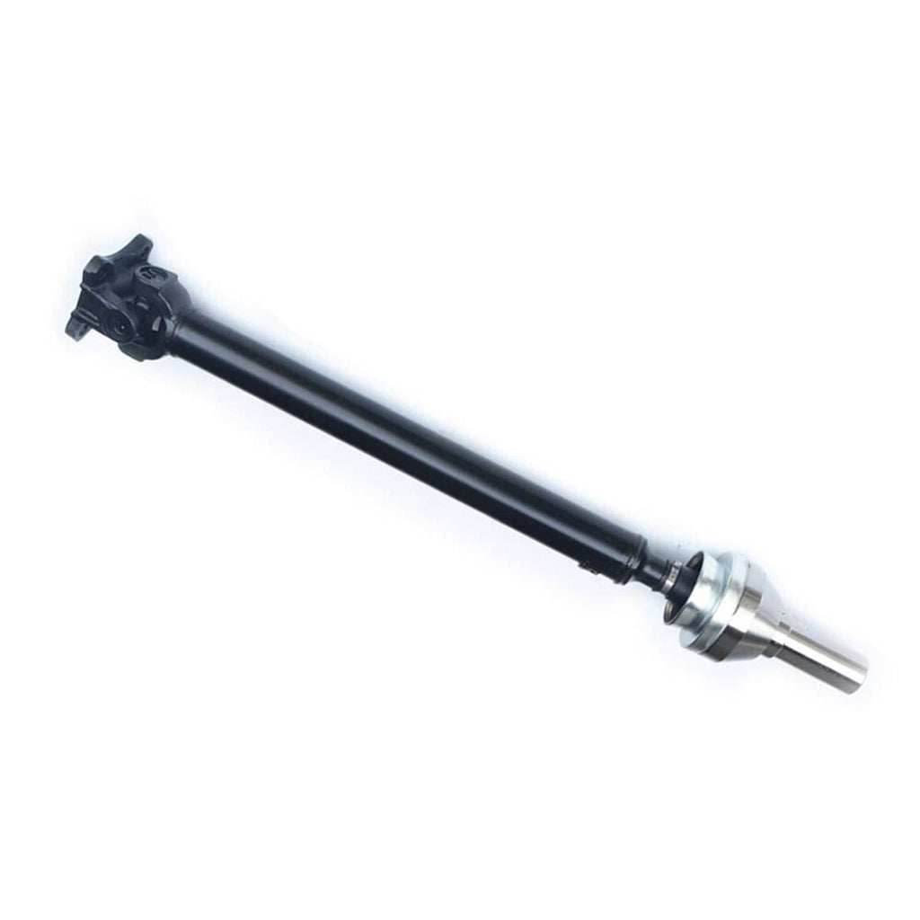 Front prop drive shaft assembly, black shaft with silver splined end