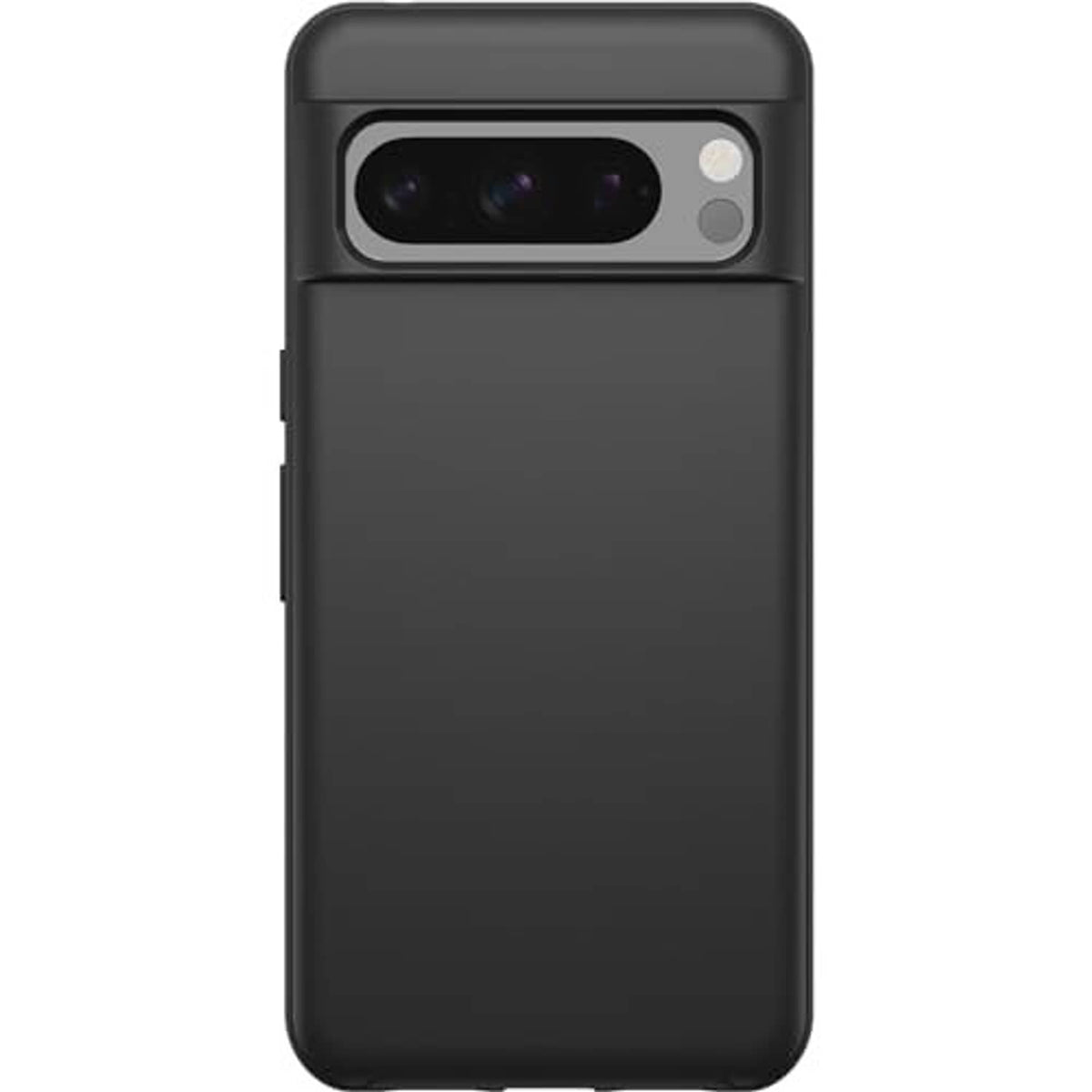 Black Pixel 8 Pro case with centered camera cutout and flash/sensor opening