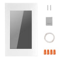 Wall programmable thermostat with dark LCD touchscreen for underfloor heating pump control