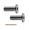Stainless steel wire rope protector sleeves for 1/8 in cable, two sleeves with drill bit