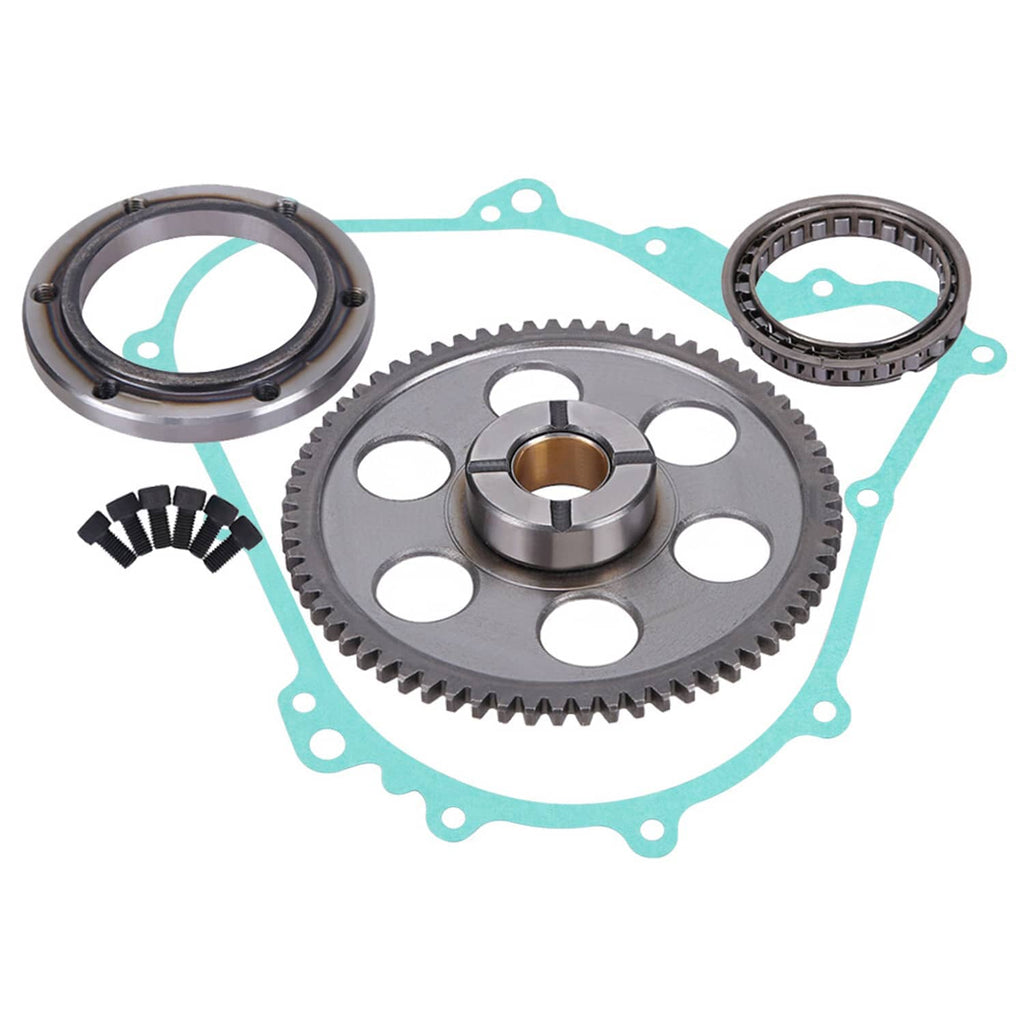 Starter clutch gear idler one-way kit: gear, bearing rings, seal ring, gasket