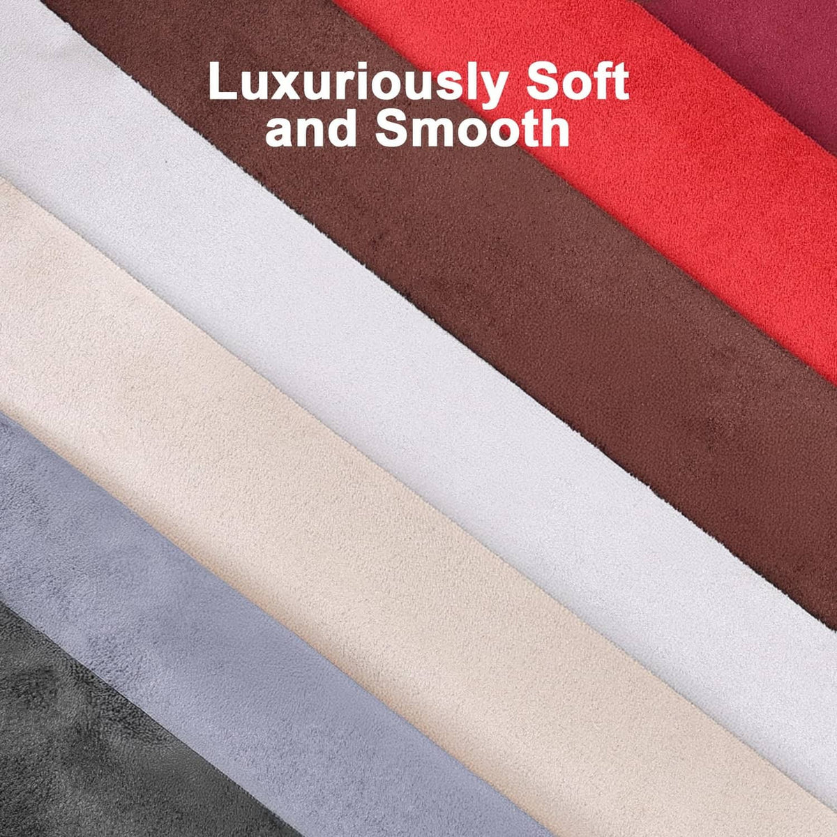 Dark brown suede fabric strip among assorted wrap colors