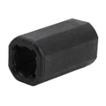 Black rubber propeller hub drive sleeve with square internal socket