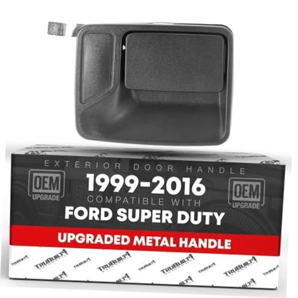 Black exterior door handle replacement, upgraded metal with textured finish