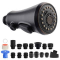 Oil-rubbed bronze pull-down kitchen faucet sprayer head with multi-hole spray face