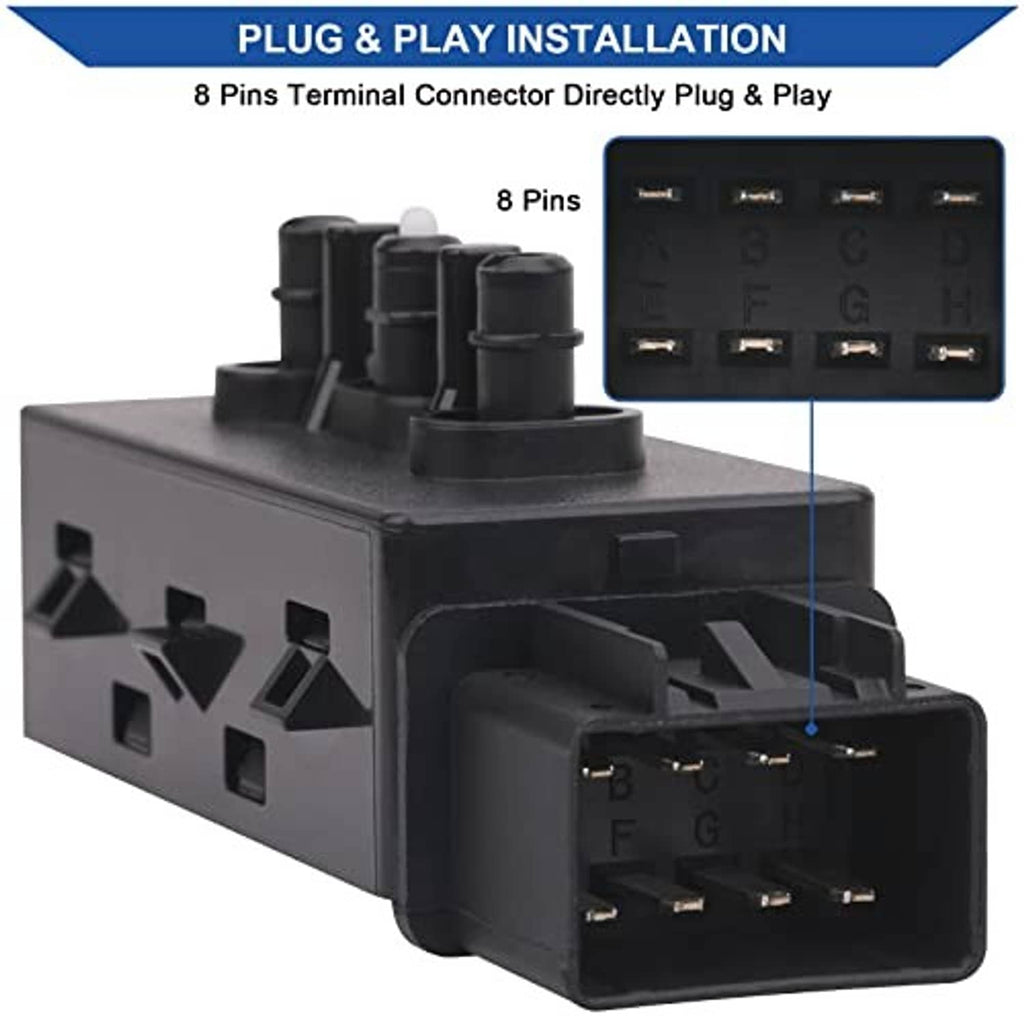 Black seat adjustment switch with 8-pin terminal connector plug