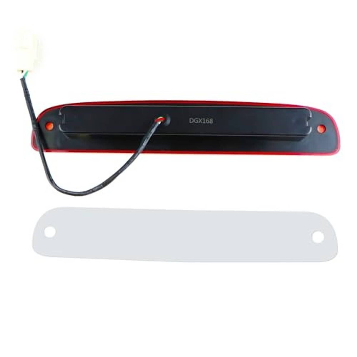 LED third brake light assembly with black housing and wiring pigtail
