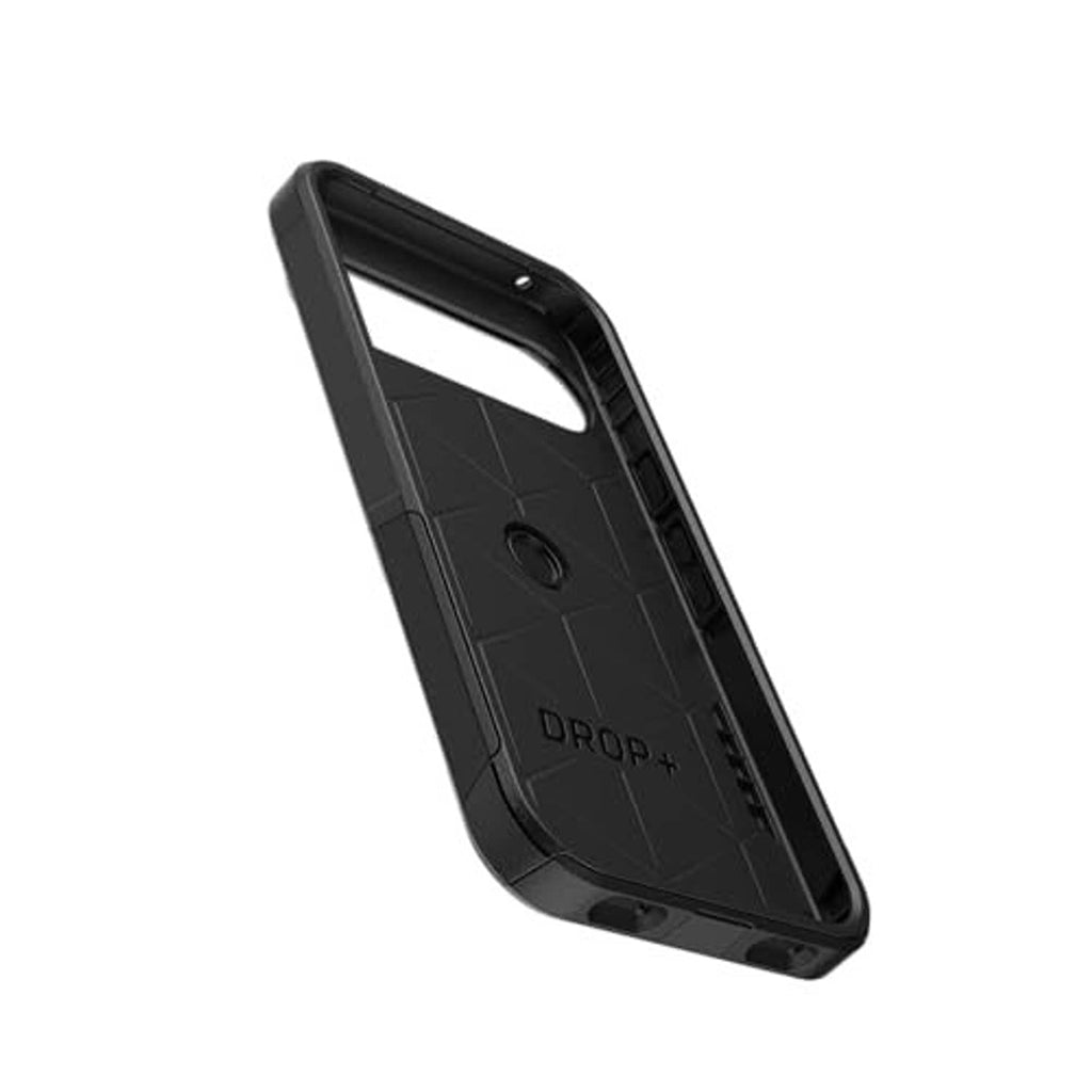 Black OtterBox commuter case back with DROP+ logo and rugged texture