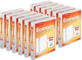 Cardinal economy 12-pack 1-inch 3-ring binders, white covers with round rings
