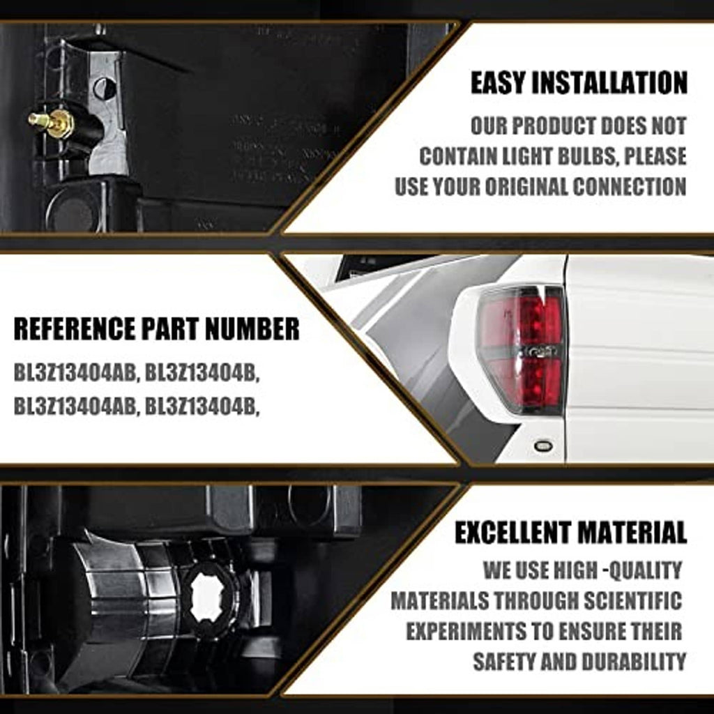 Rear tail light housing with mounting points and wiring/connectors, black plastic
