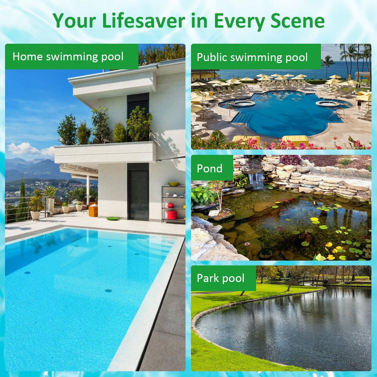 Two dark blue pool animal escape ramps shown for home and public pools