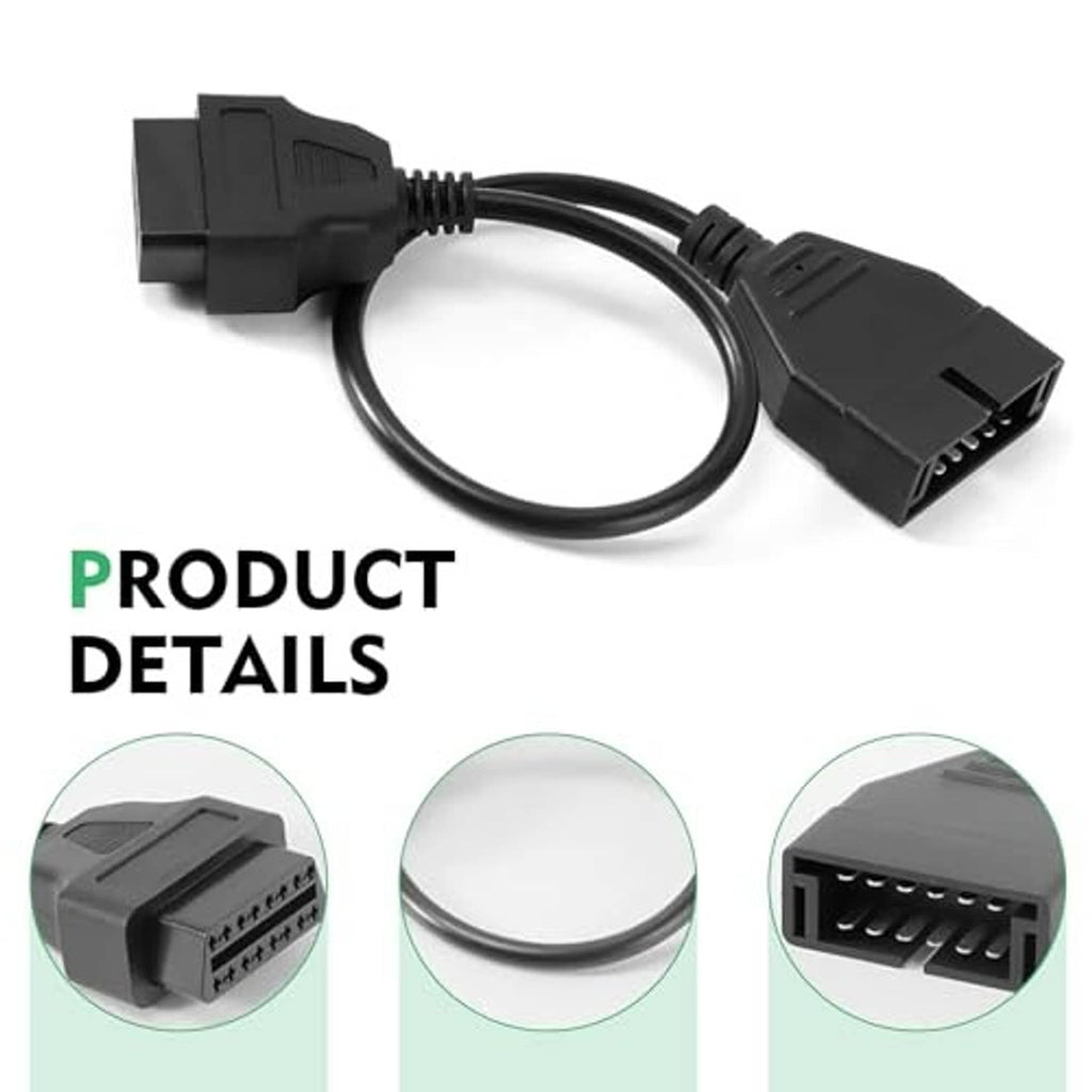 Diagnostic adapter cable with dual molded plugs and reinforced strain relief