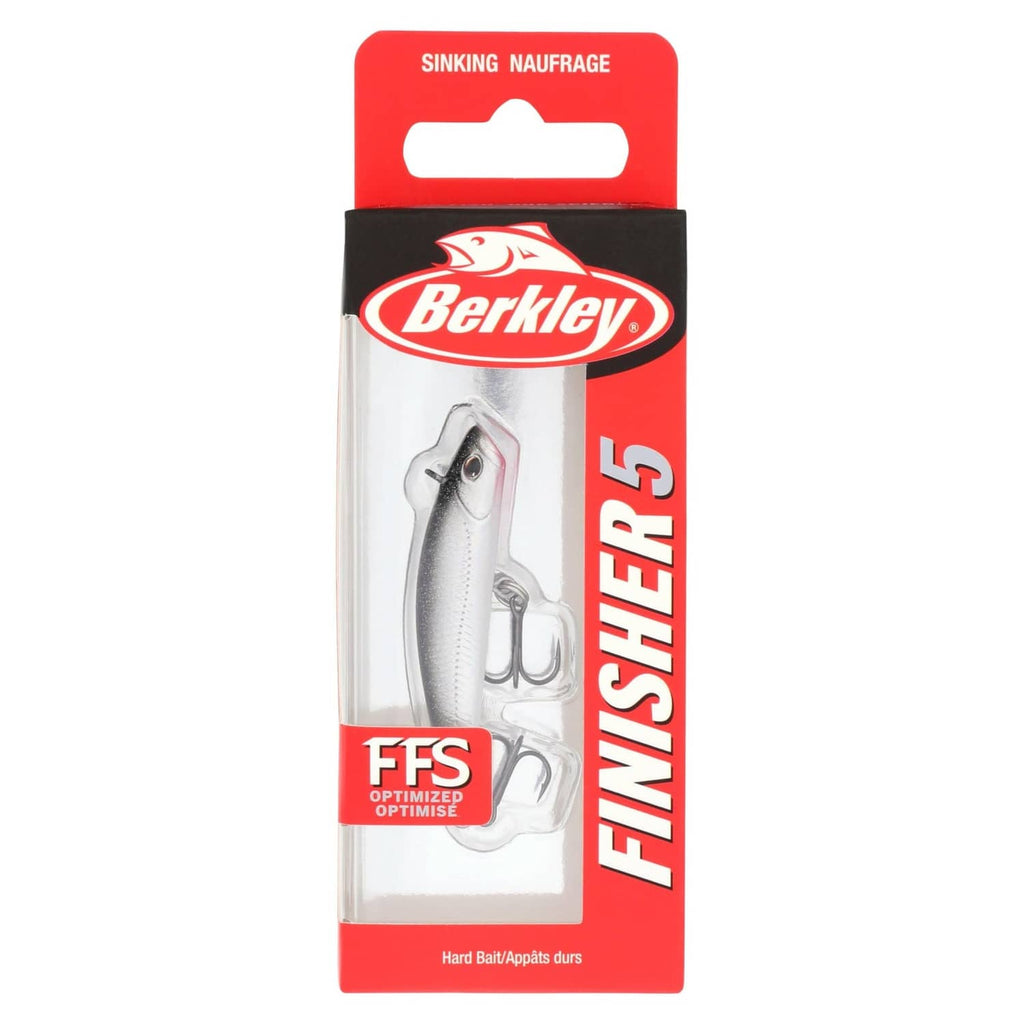 Berkley Finisher sinking lure blister pack with red and black design