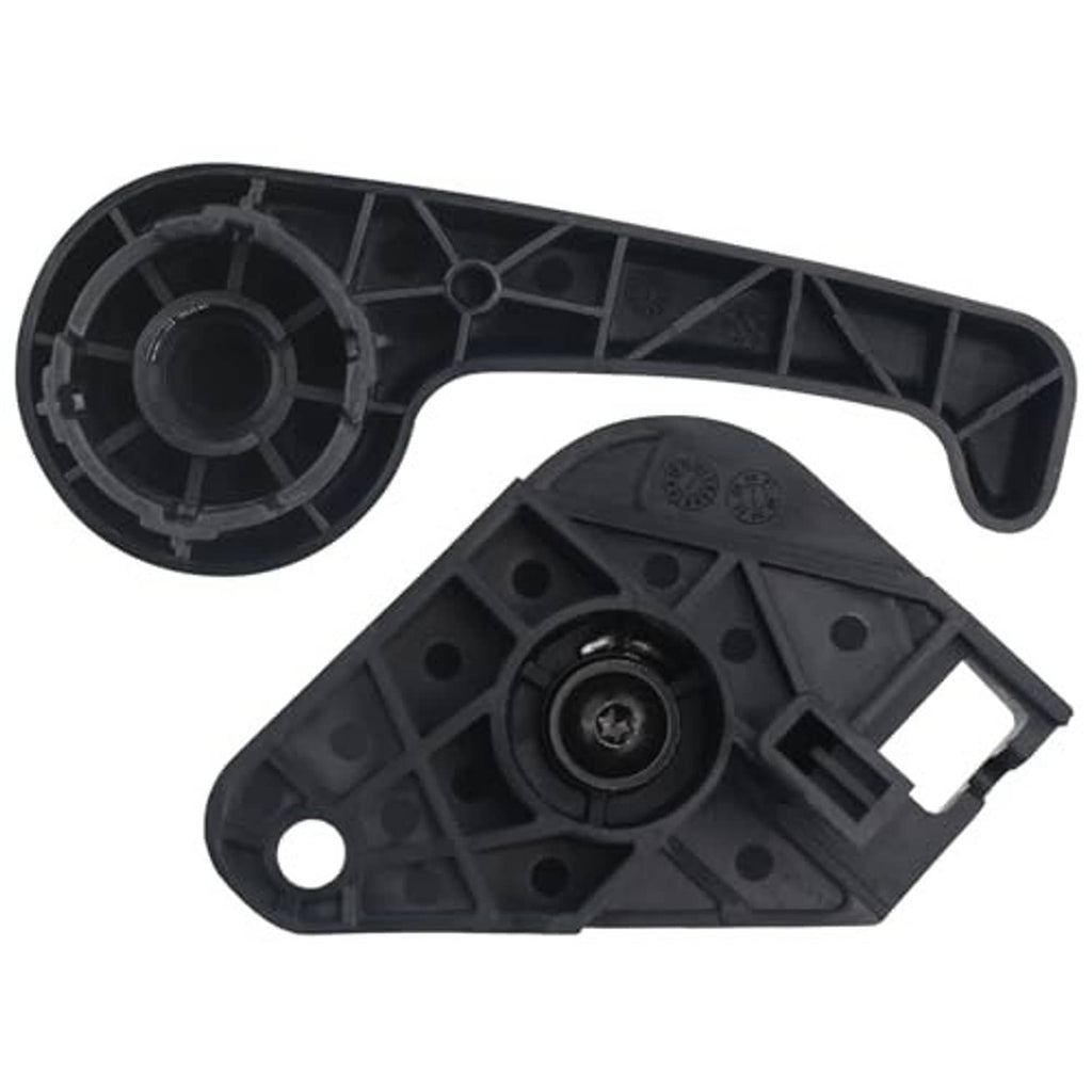 Black hood latch release handle underside bracket with circular mounting socket