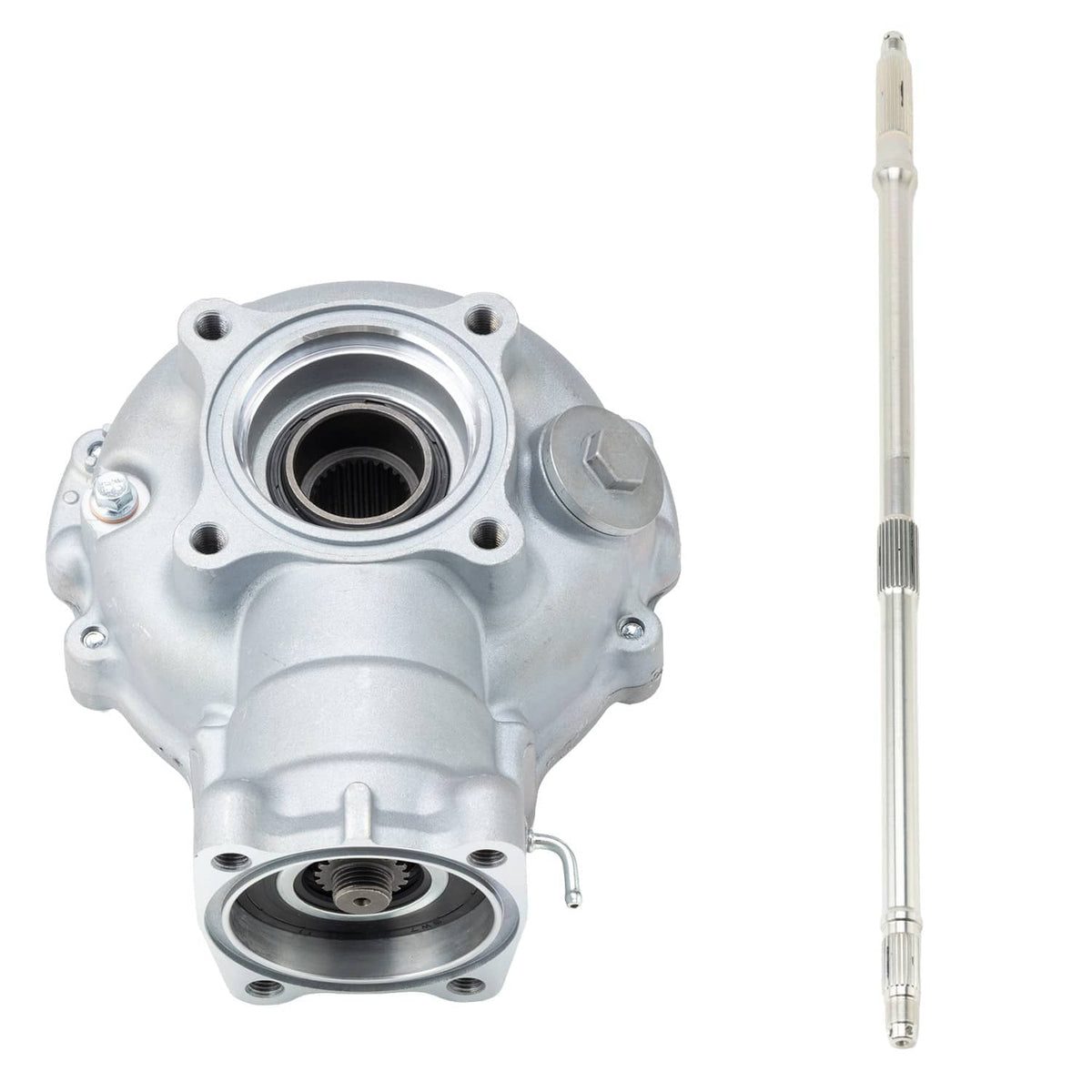 Rear differential housing with axle shaft, two circular ports and seal areas