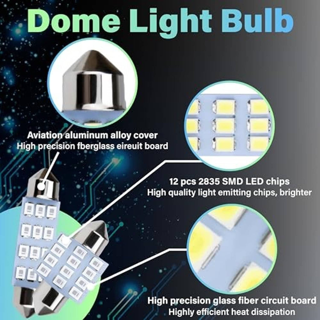 Dome LED bulb with silver cap and red base, white SMD LED chip board