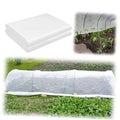 White shade cloth roll and folded sheet, lightweight garden cover for plants