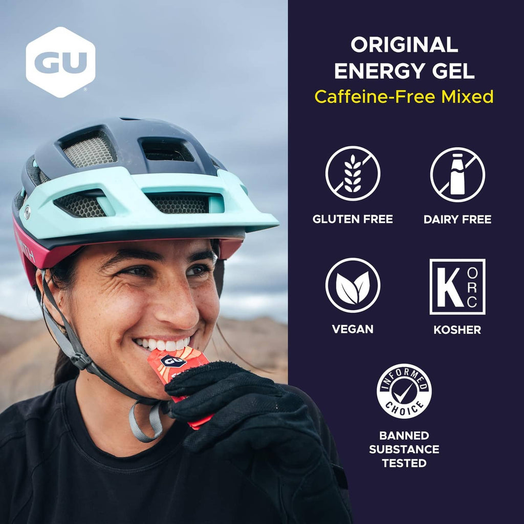 Original Energy Gel Caffeine-Free Mixed label with gluten-free, dairy-free, vegan icons