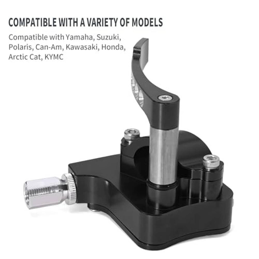 Black throttle thumb controller base with tall silver stem and threaded metal adjuster