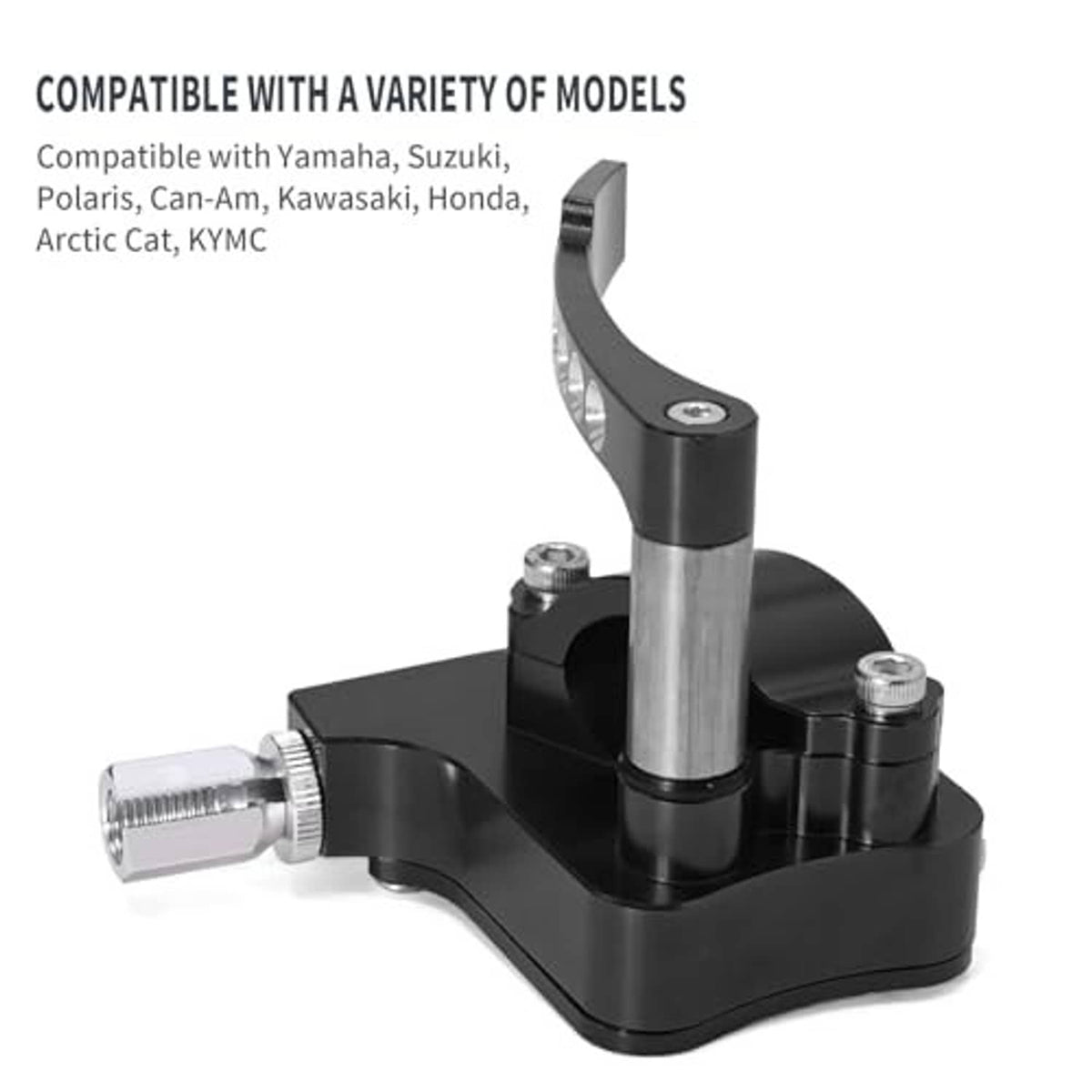 Black throttle thumb controller base with tall silver stem and threaded metal adjuster