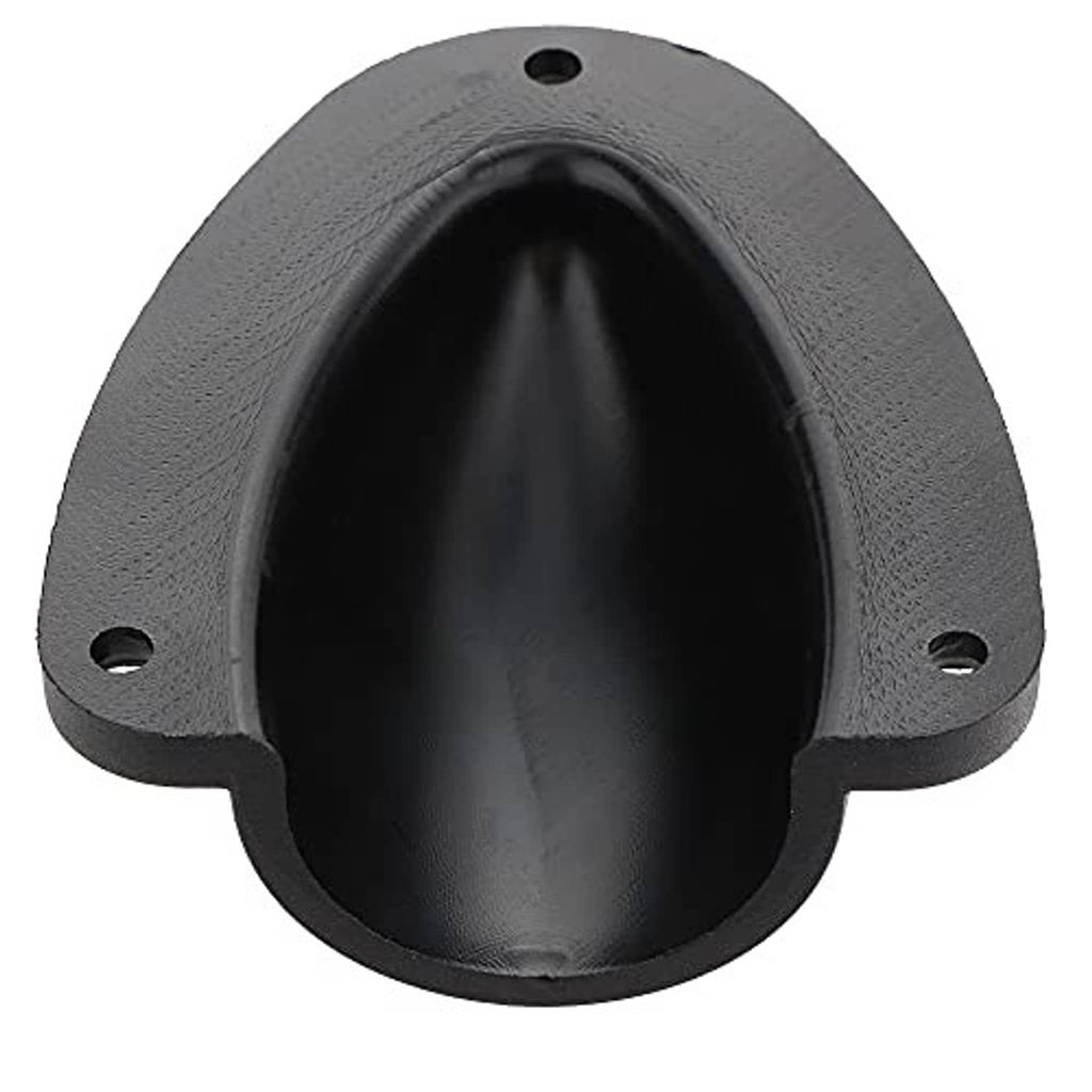 Single 3-inch nylon clamshell vent cover, dark gray, with four mounting holes